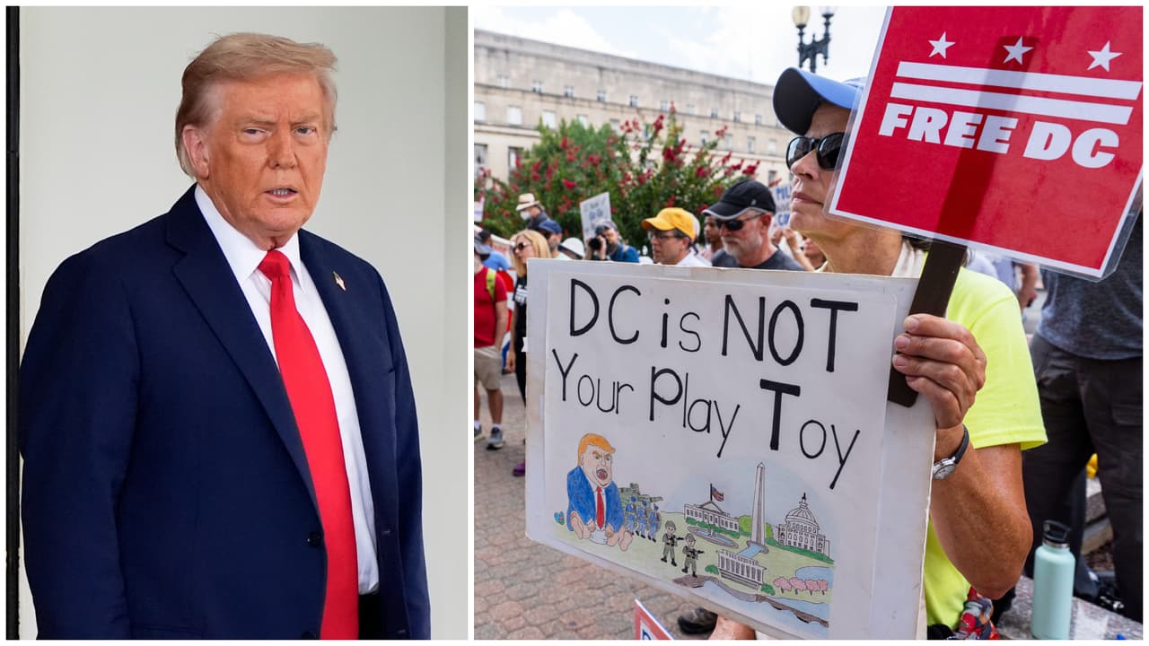 Trump patrullará DC junto a la Guardia Nacional; organizan manifestaciones