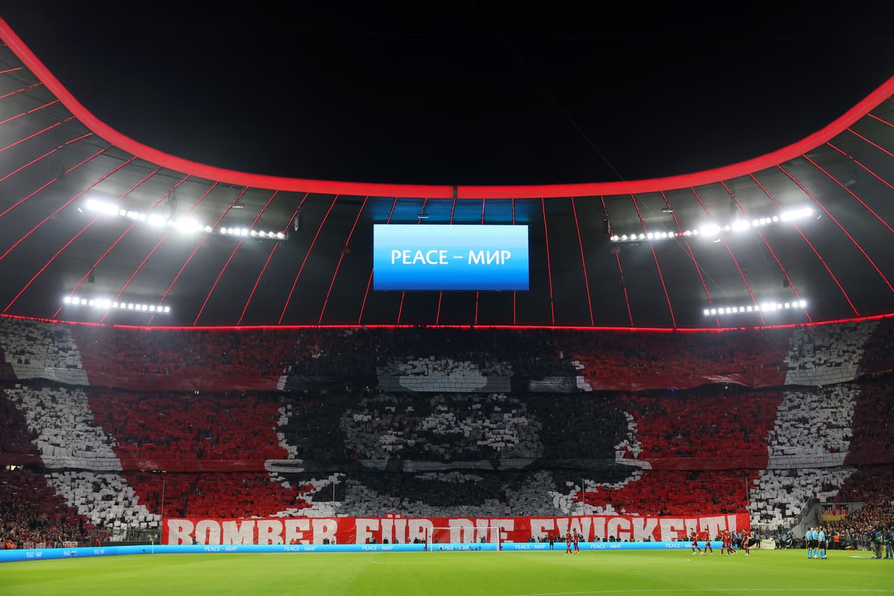 El apoyo de la grada para el Bayern era enorme.