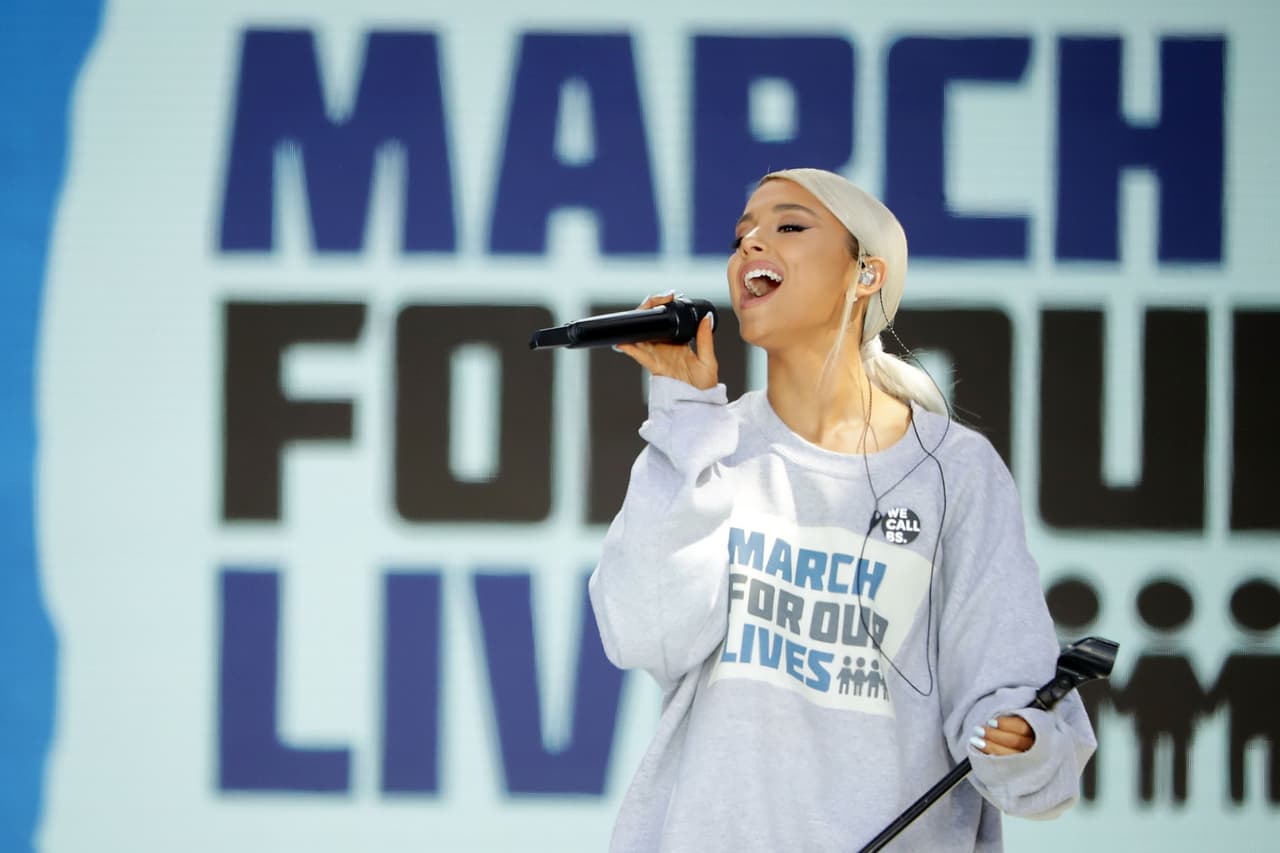 <b>Ariana Grande</b>: fue parte del grupo de artistas se presentaron en tarima en Washington DC, dejando claro su apoyo.
<br>
<br>