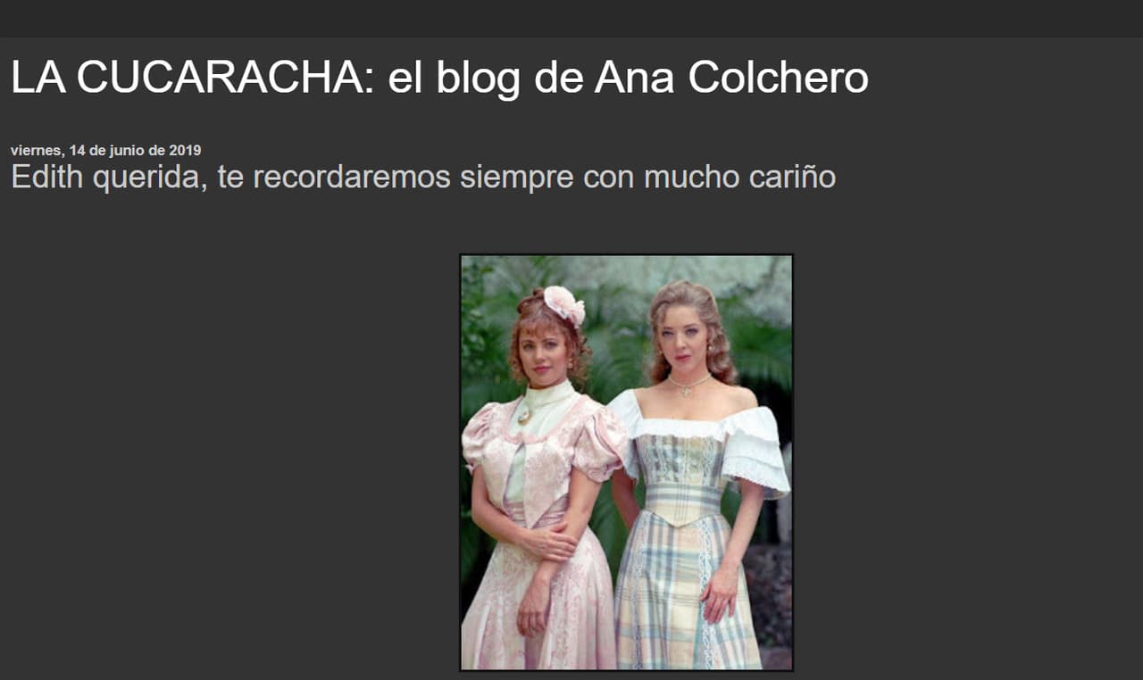 En junio del 2019, por ejemplo, ocupó ese espacio para dedicarle unas palabras de despedida a Edith González.