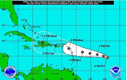 Danny se debilitaría en las próximas horas