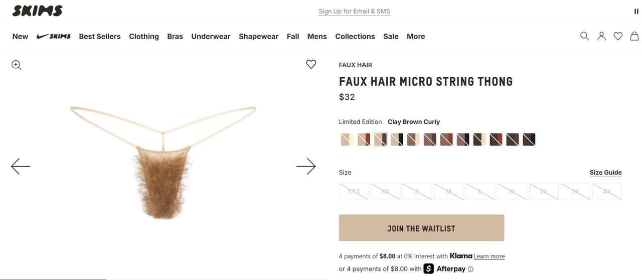 Así lucen las Fux Hair Micro String Thong.