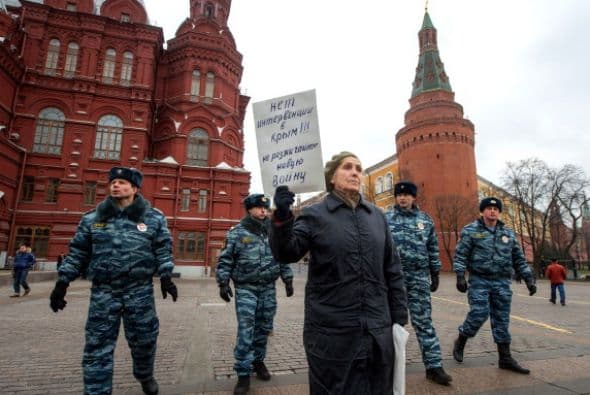 La mayoría de las detenciones, acuerdo con activistas, se produjeron en la plaza del Manezh, en pleno centro de la capital, a un costado del Kremlin.