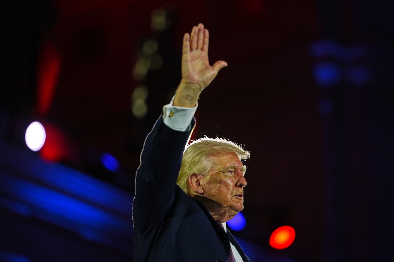 El presidente Donald Trump en evento republicano el 25 de marzo de 2026, en Washington.