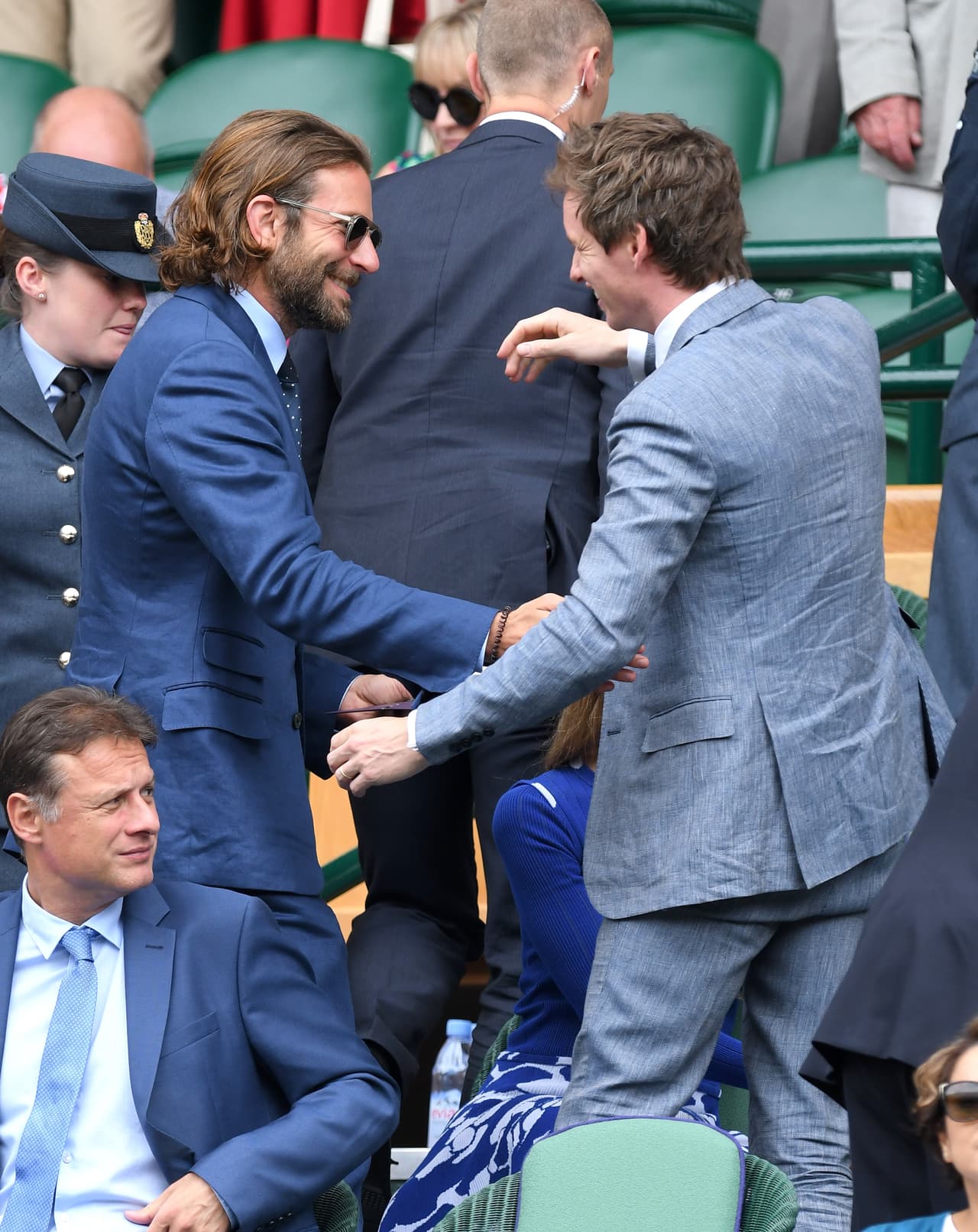 Bradley Cooper también estuvo presente para atestiguar el nuevo título de Roger Federer.
