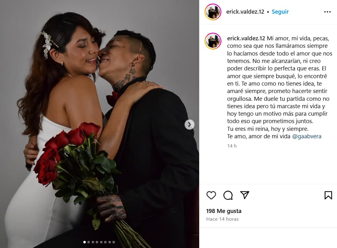 Erick Valdez, novio de Karen Hernández, le dedicó emotivas palabras tras su muerte.