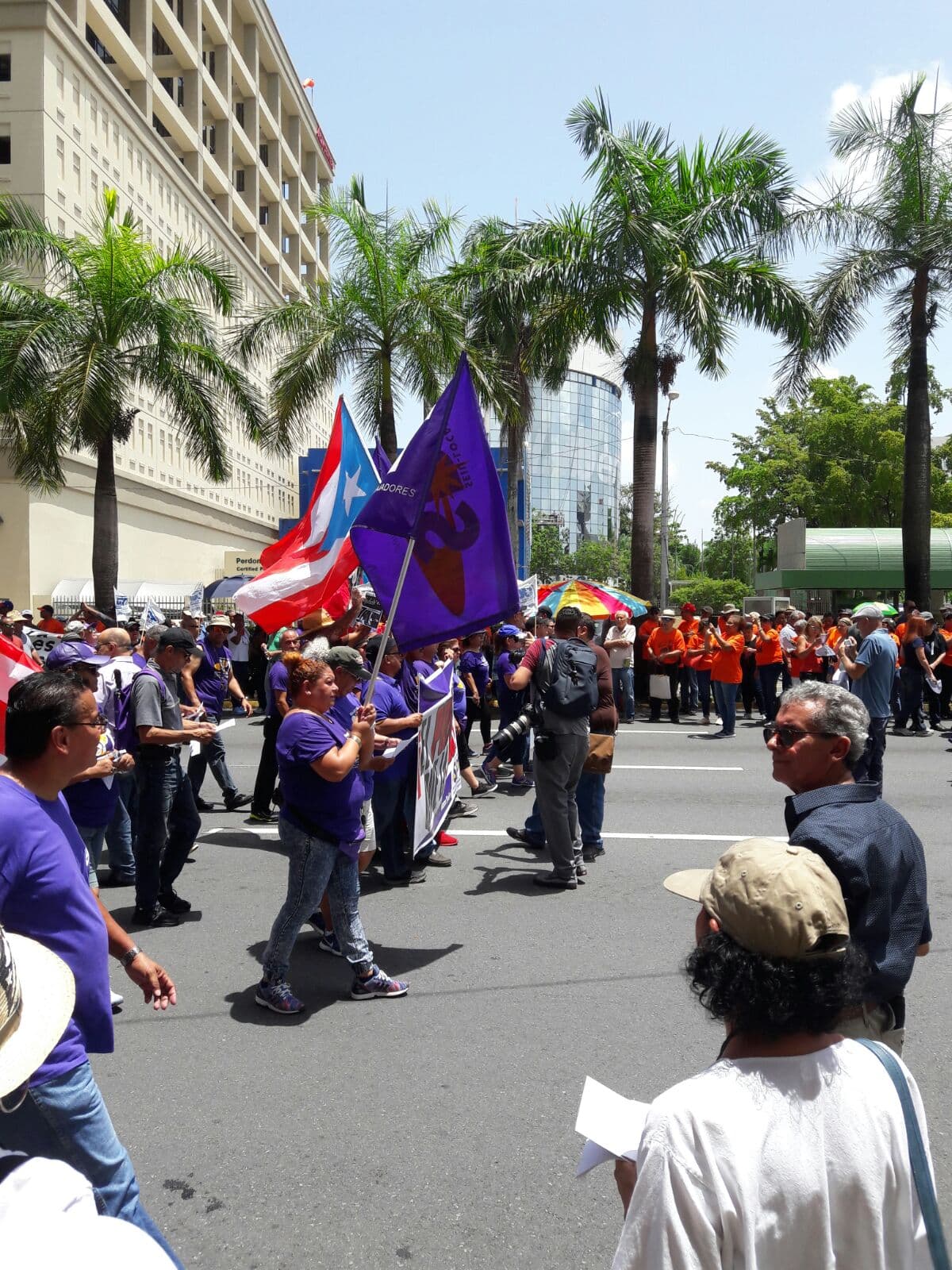 Marcha contra las medidas de austeridad en Puerto Rico.