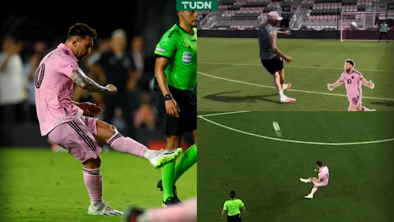 ¿Competencia? Beckham recrea golazo de Messi a Cruz Azul