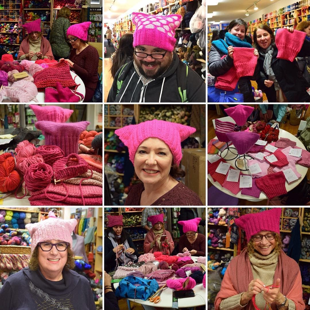 Calling all Pussyhat knitters and crocheters! Come gather 1:30-3pm and make Pussyhats. 😻💖👊 We are so thankful for your support in this! 😻🙏// "Llamando a todos los tejedores de 'pussyhats'. Venid a reuniros entre las 1:30-3pm y haced 'pussyhats'".
<br>
<a href="https://www.instagram.com/explore/tags/pussyhat/">#pussyhat</a>
<a href="https://www.instagram.com/explore/tags/pussyhatproject/">#pussyhatproject</a>
<a href="https://www.instagram.com/explore/tags/womensrights/">#womensrights</a>
<a href="https://www.instagram.com/explore/tags/womensmarch/">#womensmarch</a>
<a href="https://www.instagram.com/explore/tags/craftivism/">#craftivism</a>