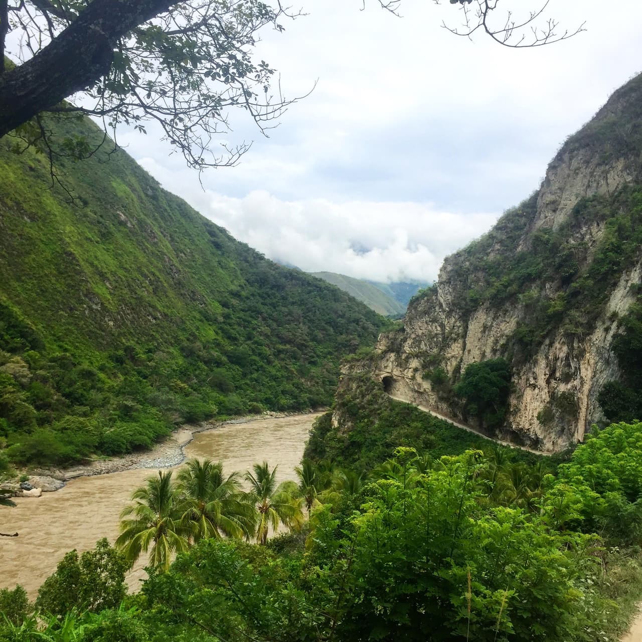 View of the Patía River that runs through Policarpa. The river was used as a transit point for coca "paste" and cocaine shipments. During the worst years of violence, many bodies were dumped in the river to be disappeared – Policarpa, Nariño. Photo by Maximo Anderson
<br>