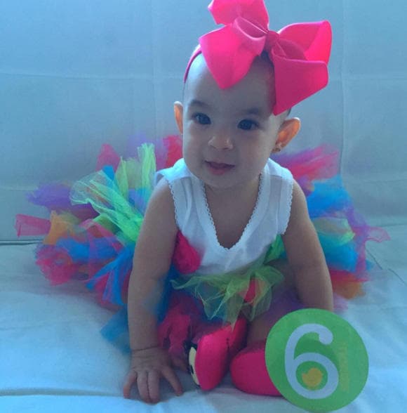 ¡Así de feliz llegó Michelle a los seis meses!