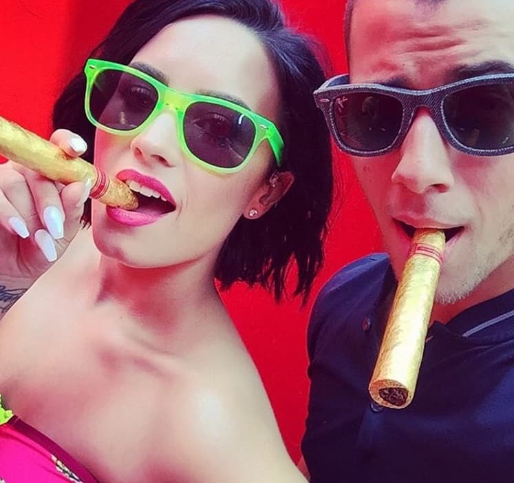 Ahora Demi Lovato disfruta de su vida, se divierte como joven que es y tiene el apoyo de sus amigos, como Nick Jonas que aparece en esta foto.