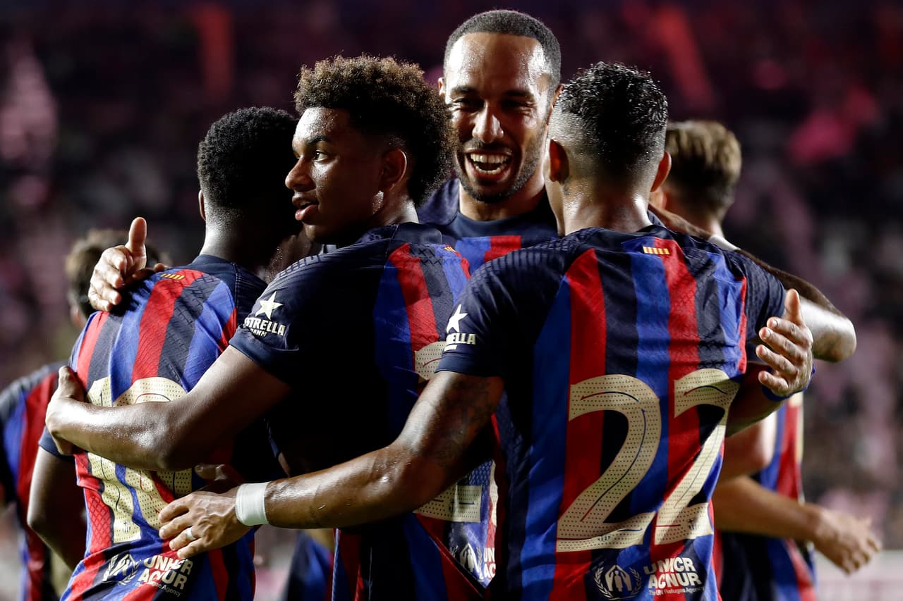 Inter Miami no metió ni las manos ante un Barcelona que se impuso con goles de Aumabeyang, Rapinha, Ansu Fati, Gavi, Depay y Dembélé.