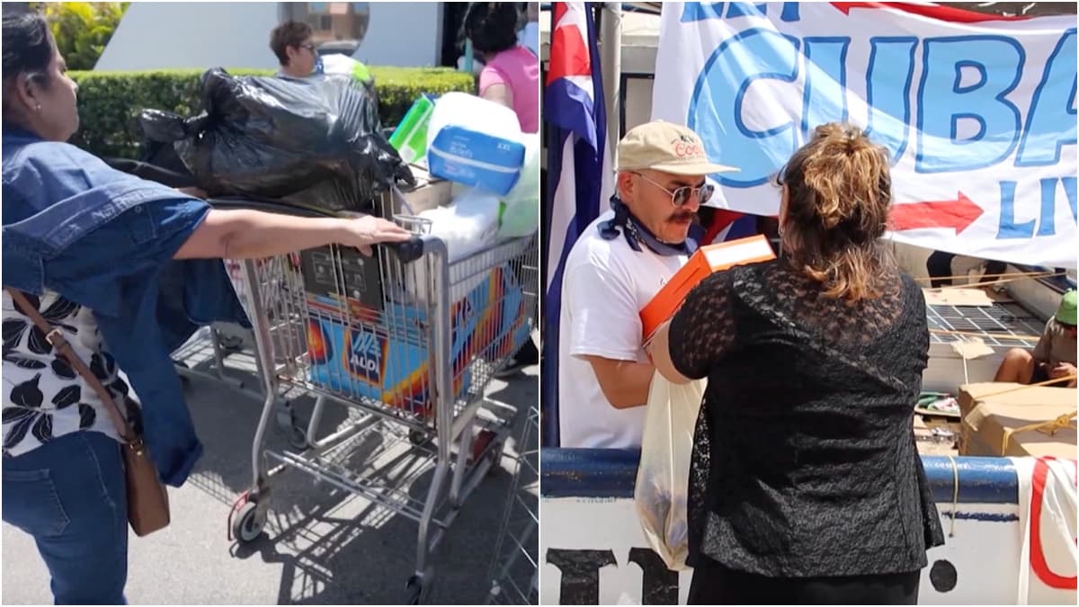 Hacen fila por horas en Miami para ayudar a sus familias en Cuba y muchos ya envían hasta generadores