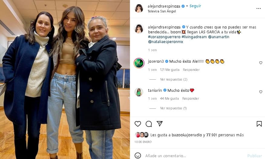 Ella será la madre de la protagonista en la historia; sin embargo esto está siendo cuestionado por los fans, pues aunque Esperón tiene 44 y la modelo 34 años, no parecen tener una gran diferencia su edad, haciendo poco creible el lazo para la nueva telenovela.