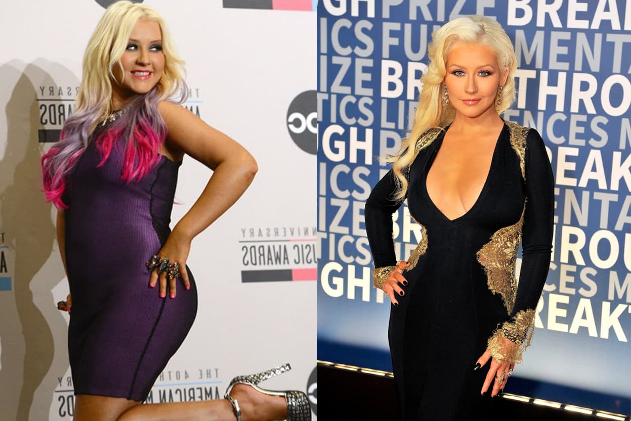 Desde el 2015 se le veía a Christina Aguilera bajando de peso, cada vez luce mejor.