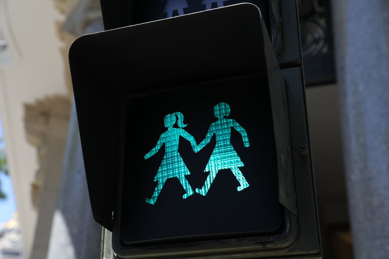 Los nuevos semáforos de Madrid, símbolo contra la homofobia
