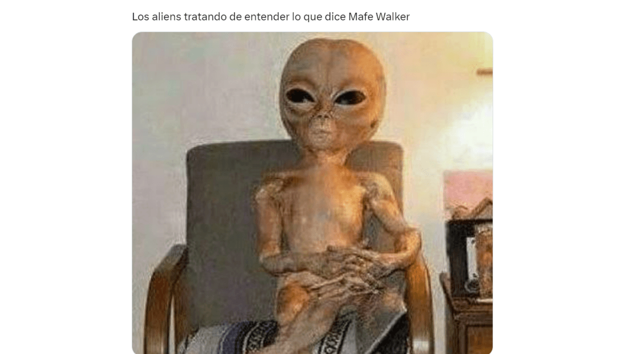 Mafe Walker, mujer que asegura hablar lengua alienígena, generó varios memes