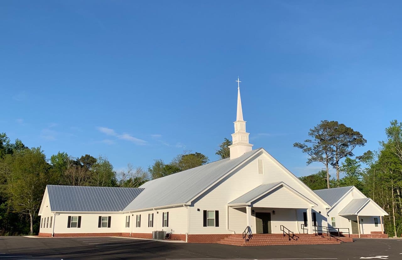 La iglesia misionera bautista Warrior Creek de Alabama, donde al menos 40 personas se contagiaron de covid-19.