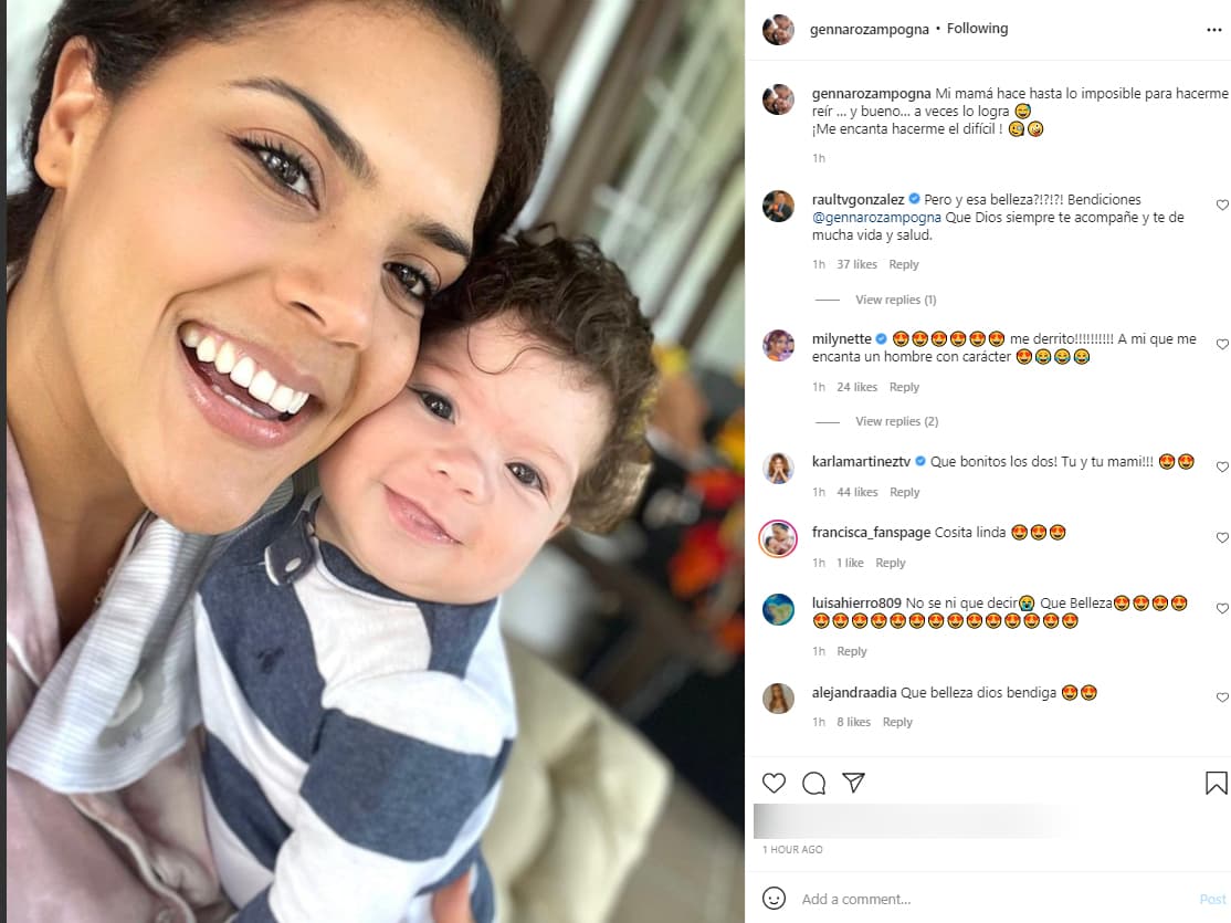 "Mi mamá hace hasta lo imposible para hacerme reír… y bueno… a veces lo logra 😅 ¡Me encanta hacerme el difícil! 🧐🤪", escribió Francisca junto a esta foto.