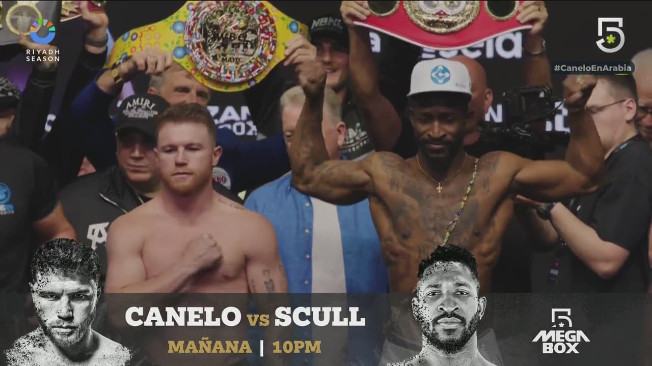 ¡Choque de trenes! Impresionantes físicos de Canelo y Scull en el pesaje