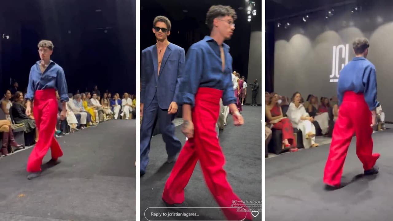 Ryan Muñiz desfiló ropa del diseñador JC Lagares.