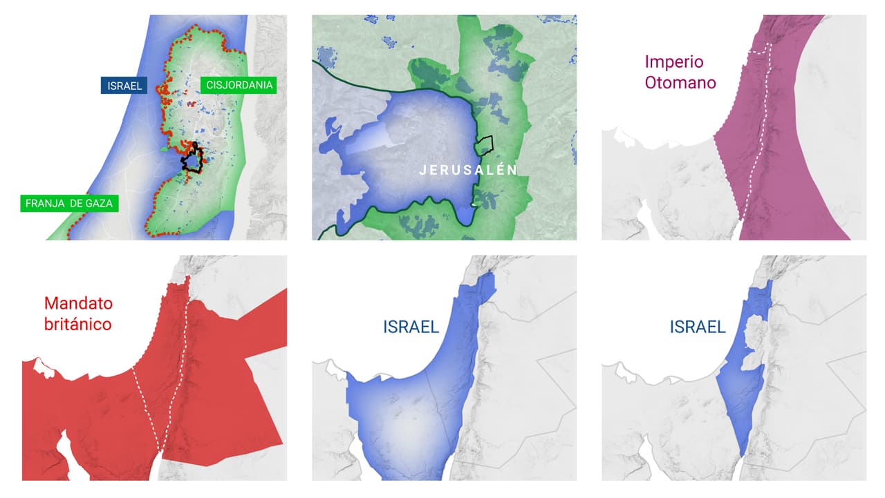 El conflicto Israel-Hamas explicado en mapas: la complicada situación de la Franja de Gaza