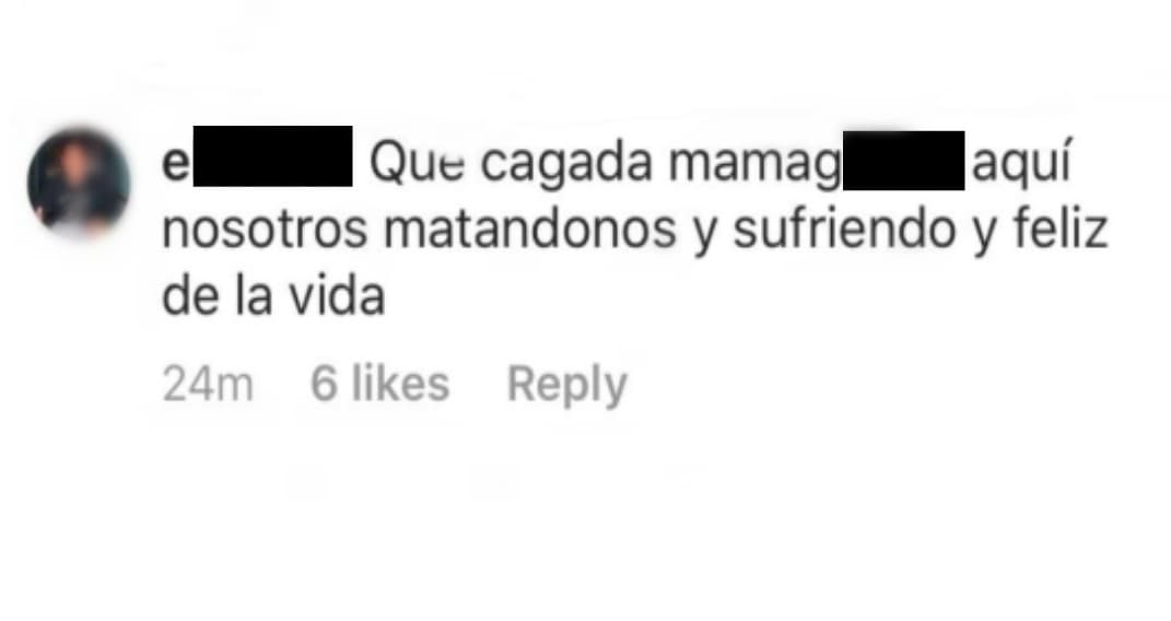 Sin embargo, hubo una persona a la que no le pareció que Nacho hubiera compartido ese video y se quejó de que el cantante estuviera "feliz de la vida".