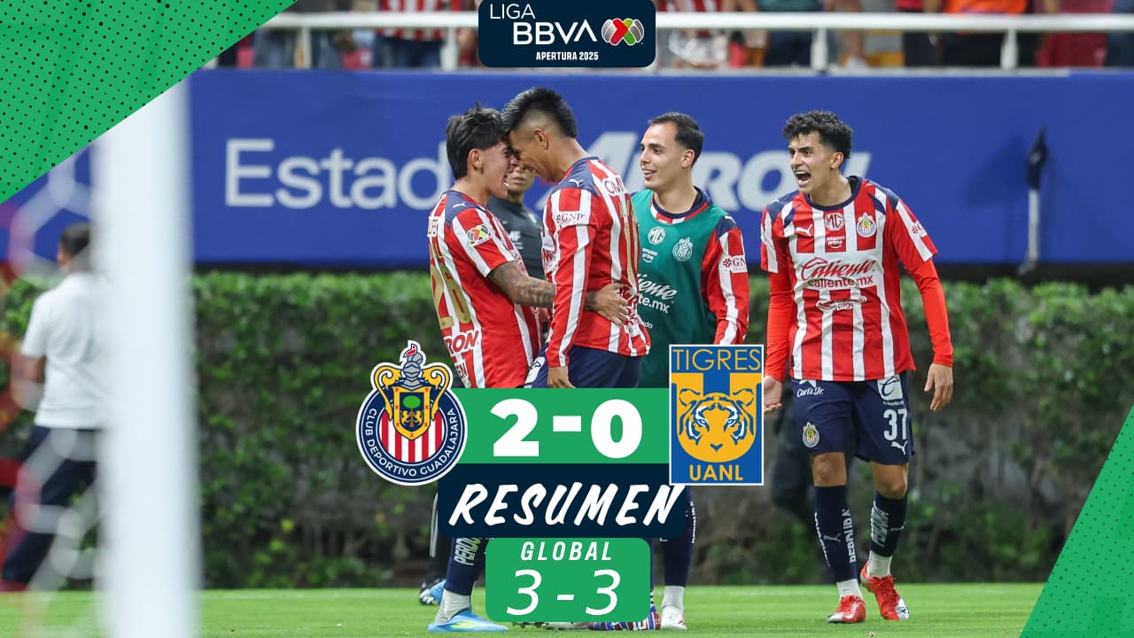 Santiago Sandoval anota doblete y mete a Chivas a Semifinales tras empatar a Tigres