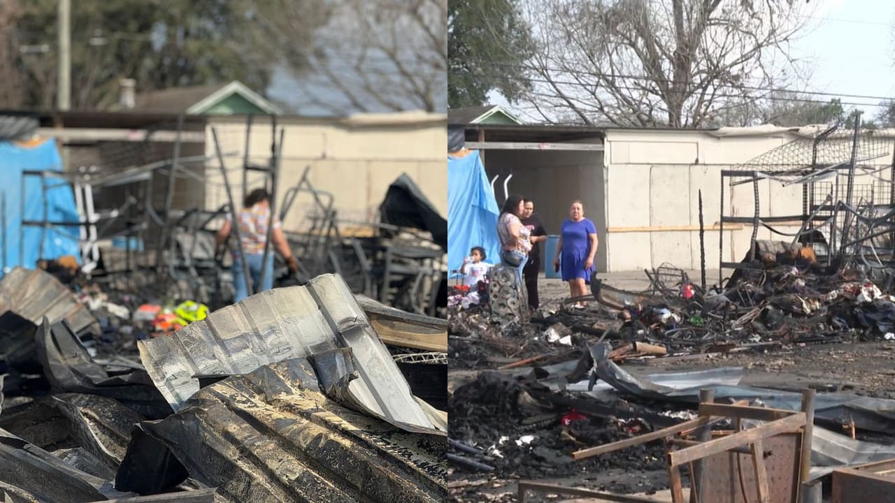 "Nos vamos a levantar": Latinos lo pierden todo tras el incendio del mercado de pulgas Tia Pancha #2