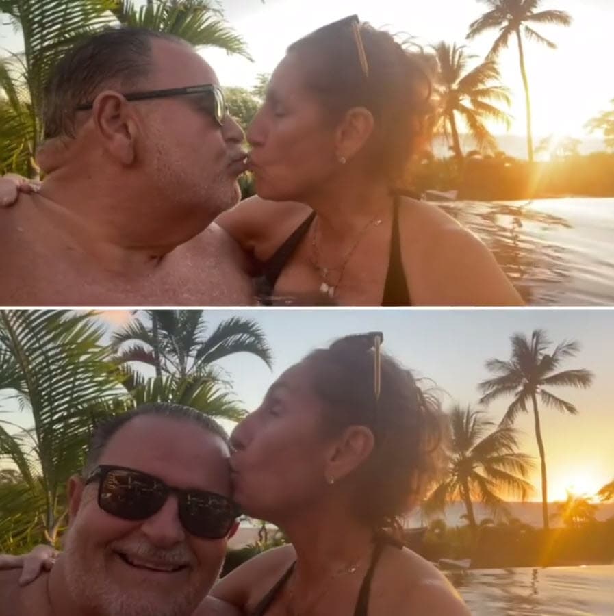 Con una serie de fotos el presentador externó: "Nada como la 
<b><a href="https://www.univision.com/shows/el-gordo-y-la-flaca/raul-de-molina-explica-por-que-y-quien-es-el-responsable-de-las-peleas-entre-el-y-su-esposa-mily-video">sonrisa de mi bella esposa Mily</a></b> de Molina aquí en Hawái".
<br>