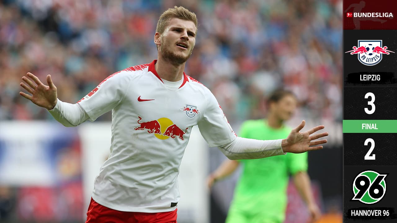 Mira los golazos del espectacular juego en el que el Leipzig se impuso al Hannover