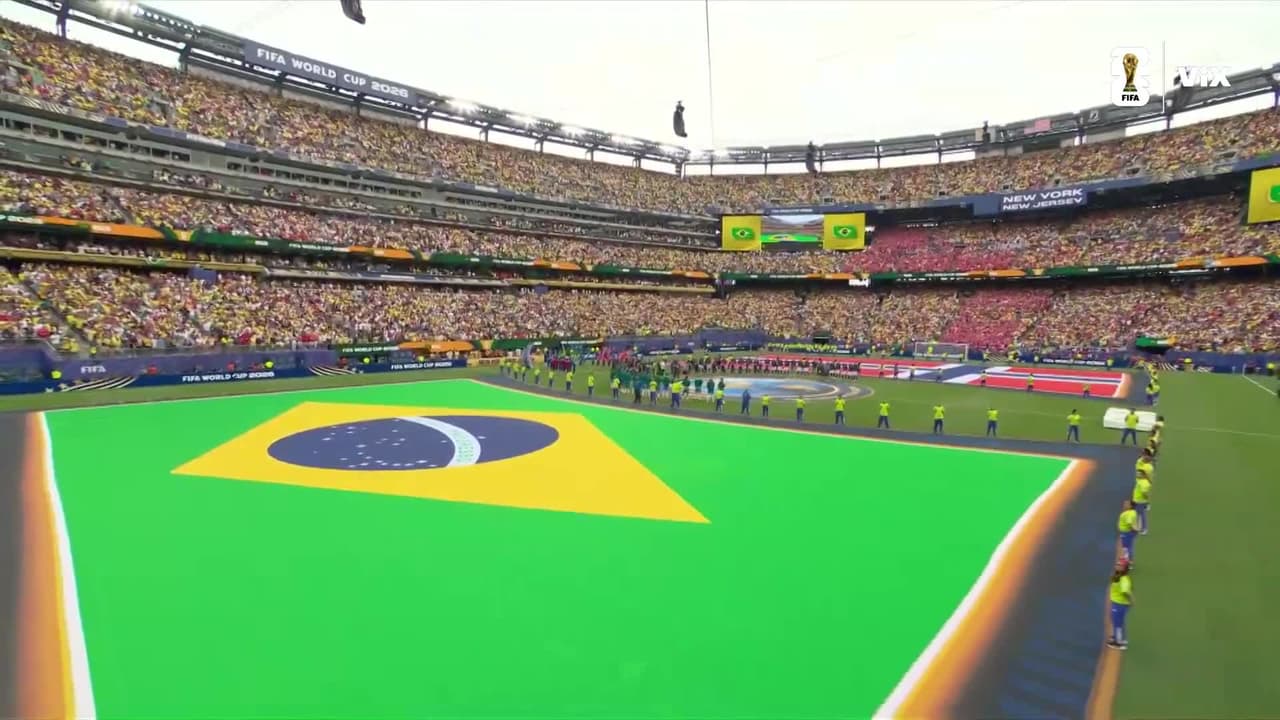 Brasil y Noruega viven el protocolo previo al gran duelo