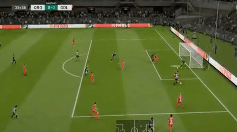 Chivas vence al Querétaro 0-2 con Beltrán en los controles del FIFA 20, sobre Marcel Ruiz.