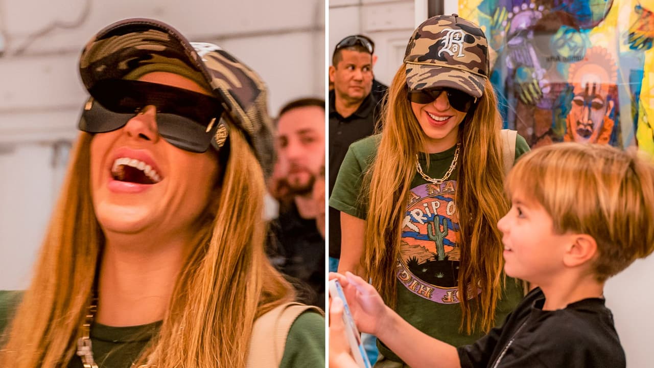 Shakira es toda carcajadas en muestra de arte con su hijo Sasha (tiene razones para sonreír)