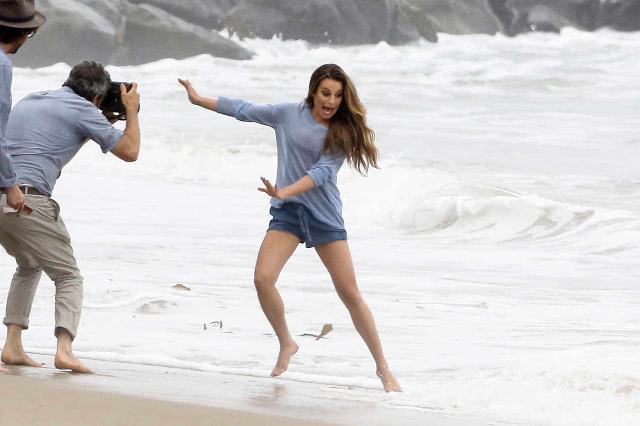 Oops! Al parecer la actriz no quería mojarse.