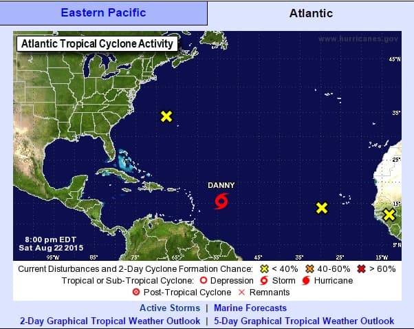 Danny ya es tormenta tropical rumbo a las Antillas menores