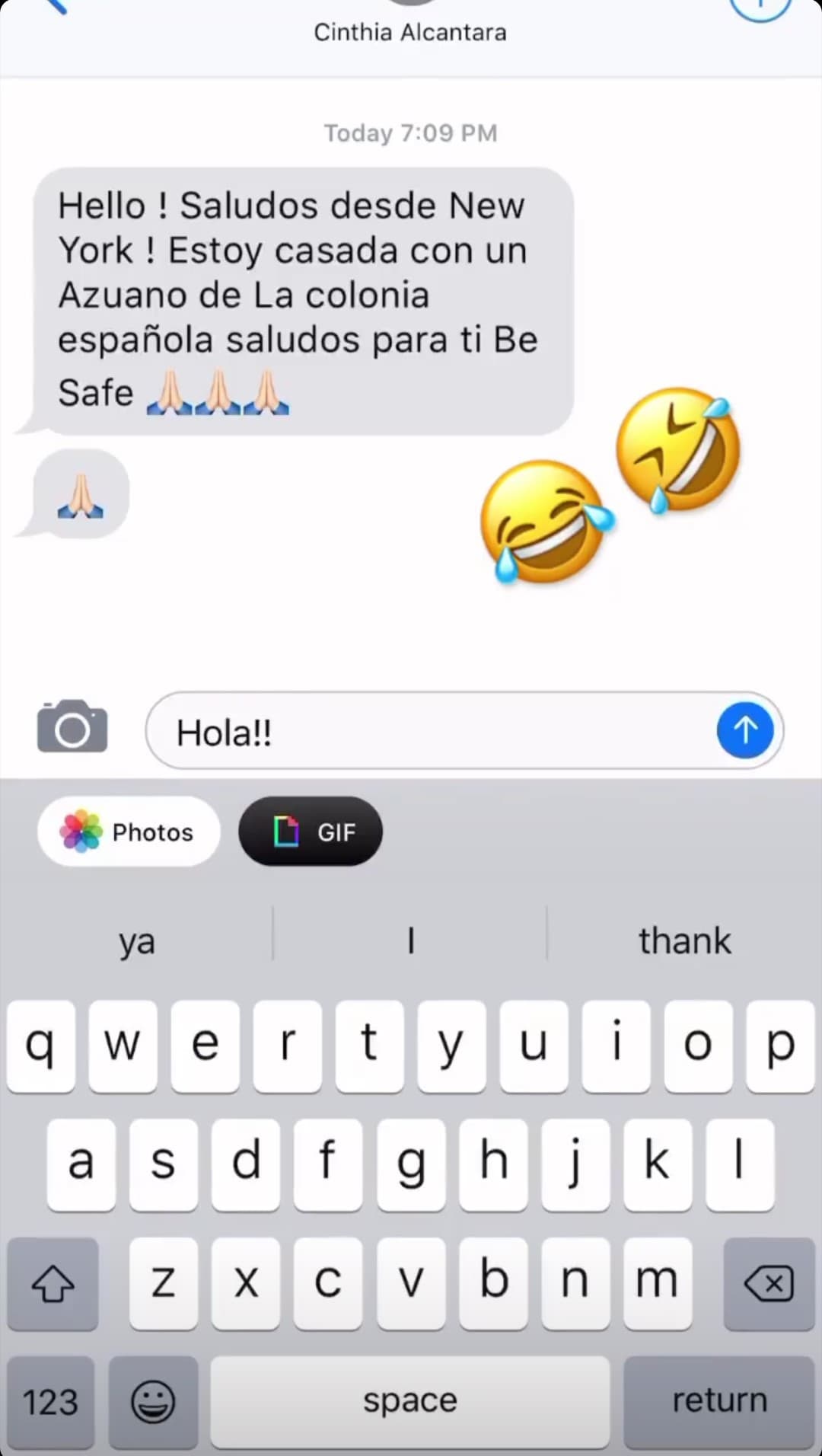 El segundo fin de semana de ese mismo mes se dedicó a contestar los textos que le llegaban a su número móvil. En varios de ellos le pidieron mantenerse segura durante esta crisis de salud.