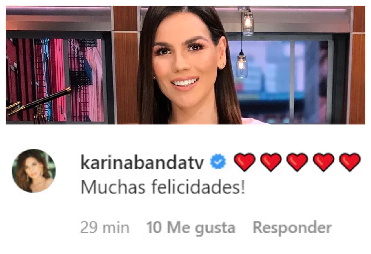 Karina Banda los felicitó.