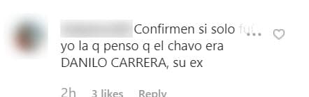 Pero la publicación de Ángela generó cierta controversia, debido a que algunos internautas consideraron que su novio se parece físicamente a Danilo Carrera e, incluso, pensaron que era él de primer momento.
