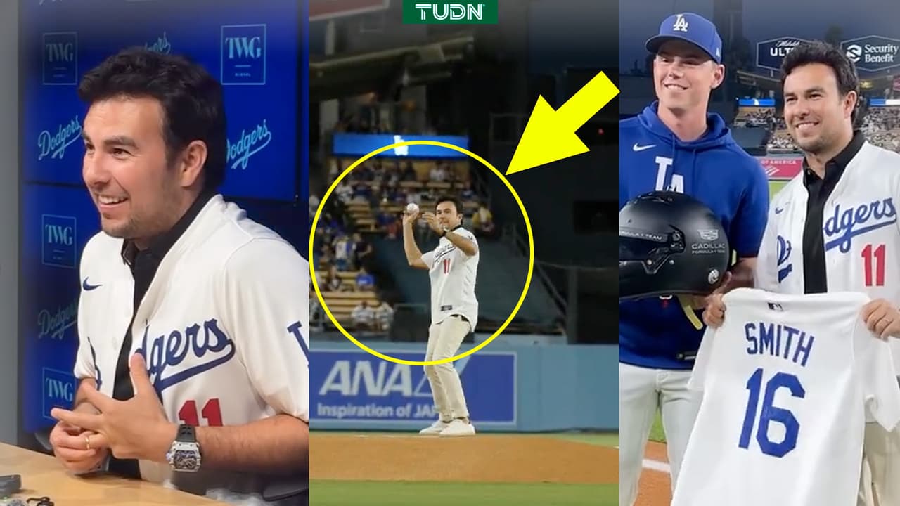 ¡Checo Pérez 'debuta' en Grandes Ligas! Así le fue en Dodger Stadium