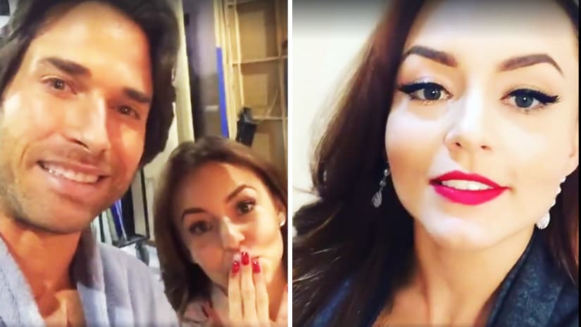 Angelique Boyer y Sebastian Rulli se divierten en las grabaciones de "Tres Veces Ana"