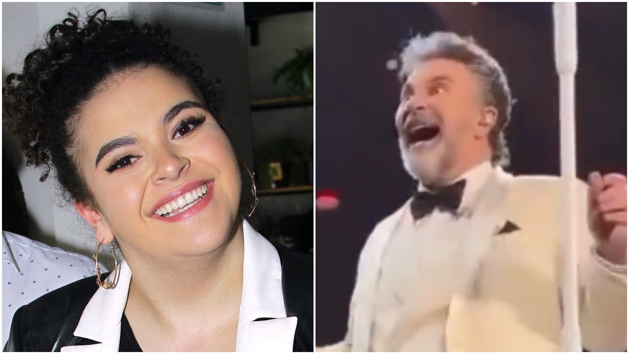 Lucerito Mijares se le aparece de sorpresa a Mijares en pleno concierto, ¡lo dejó con la boca abierta!