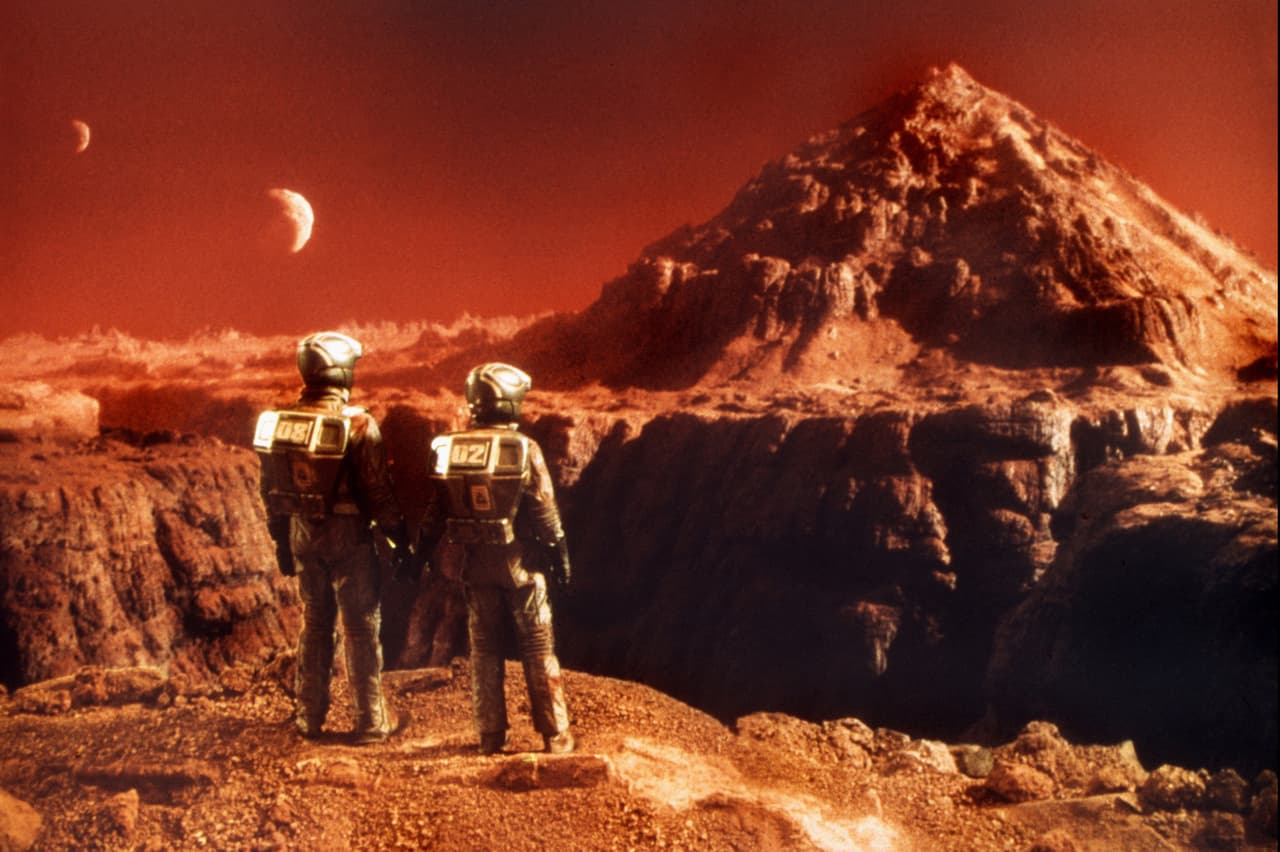 Ilustración viaje a Marte