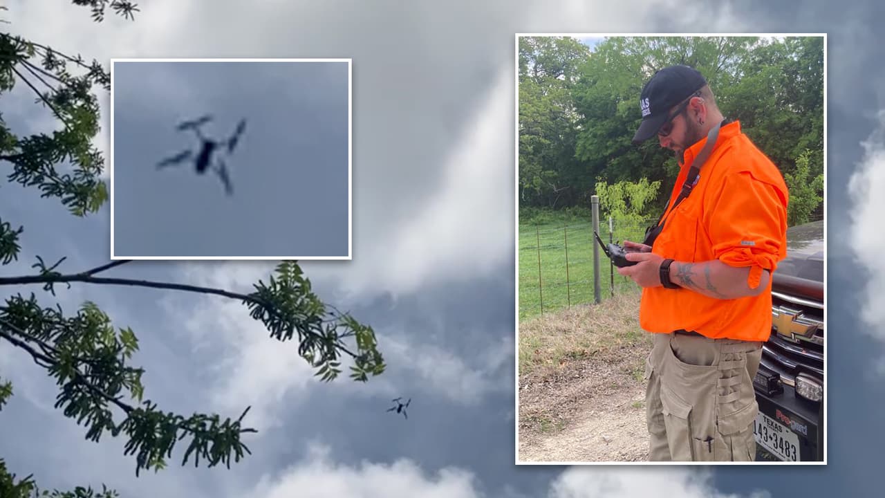 A unas pocas millas de la casa de la familia de Noel, mientras los policías rompían parte del suelo, buscando alguna pista, 
<a href="https://www.univision.com/local/dallas-kuvn/texas-search-rescue-se-une-a-la-policia-de-everman-para-buscar-al-pequeno-noel-rodriguez-video" target="_blank">voluntarios de TEXSAR con ayuda de drones</a>, 
<b>rastreaban desde lo más alto una zona boscosa</b>.