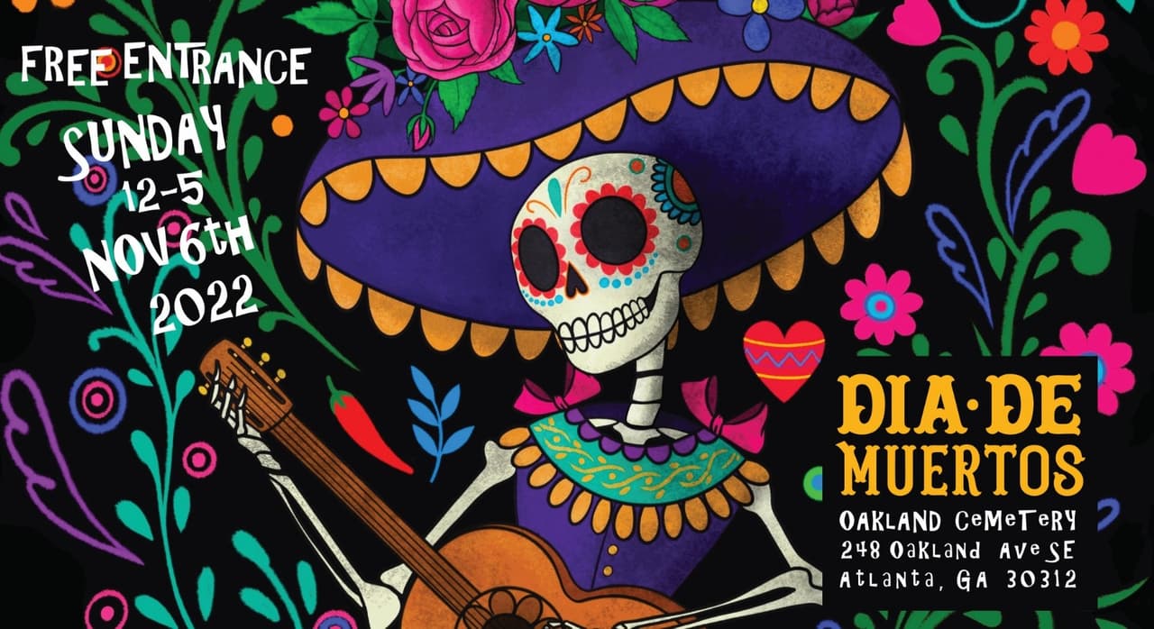 <b><a href="http://www.instituteofmexicanculture.org/festivals.html?fbclid=IwAR3krZeCOA5lxXOsZtHspjcIjitrVbZj8Muy527RKkMjZf6i3_KNWADGgb8">Día de los Muertos Festival at Oakland Cemetery (6 de noviembre)</a>.</b> Los visitantes disfrutarán de bailes tradicionales, artesanías y auténtica comida mexicana, y entretenimiento. Mira una exhibición de altares en honor a familiares y amigos fallecidos que están decorados con flores, comida y bebidas. La entrada es gratis.