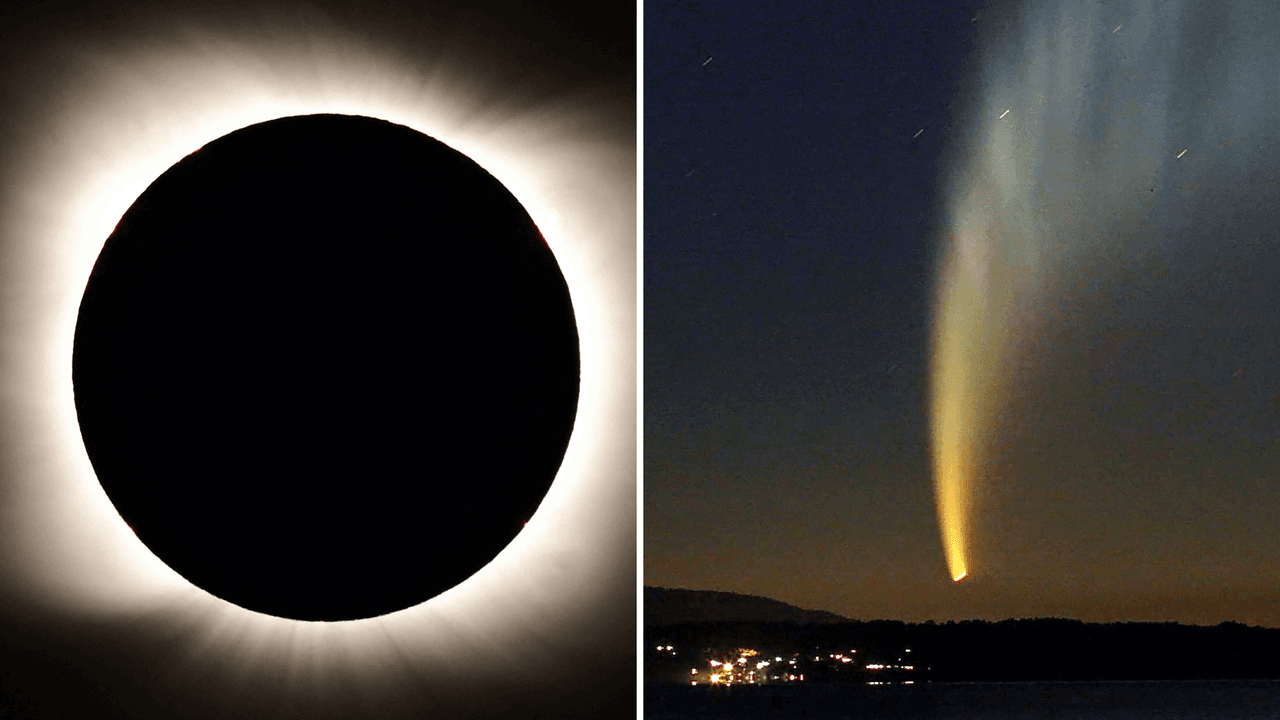 El eclipse solar y el Cometa Diablo nos regalarán un doble espectáculo celestial el próximo 8 de abril.