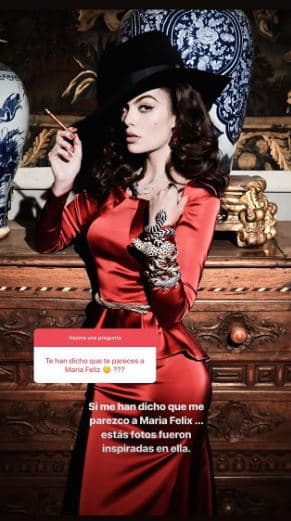 Al ser cuestionada en torno a su parecido con María Félix, Ximena respondió con una imagen del look inspirado en la actriz de la Época de Cine de Oro mexicano.