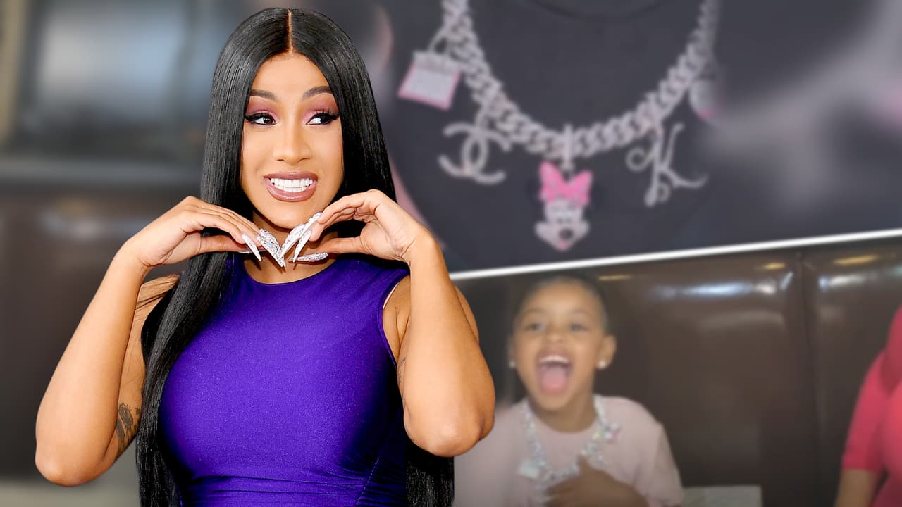 Cardi B y Offset le dan a su hija de 3 años un collar de diamantes y un reloj de 250,000 dólares
