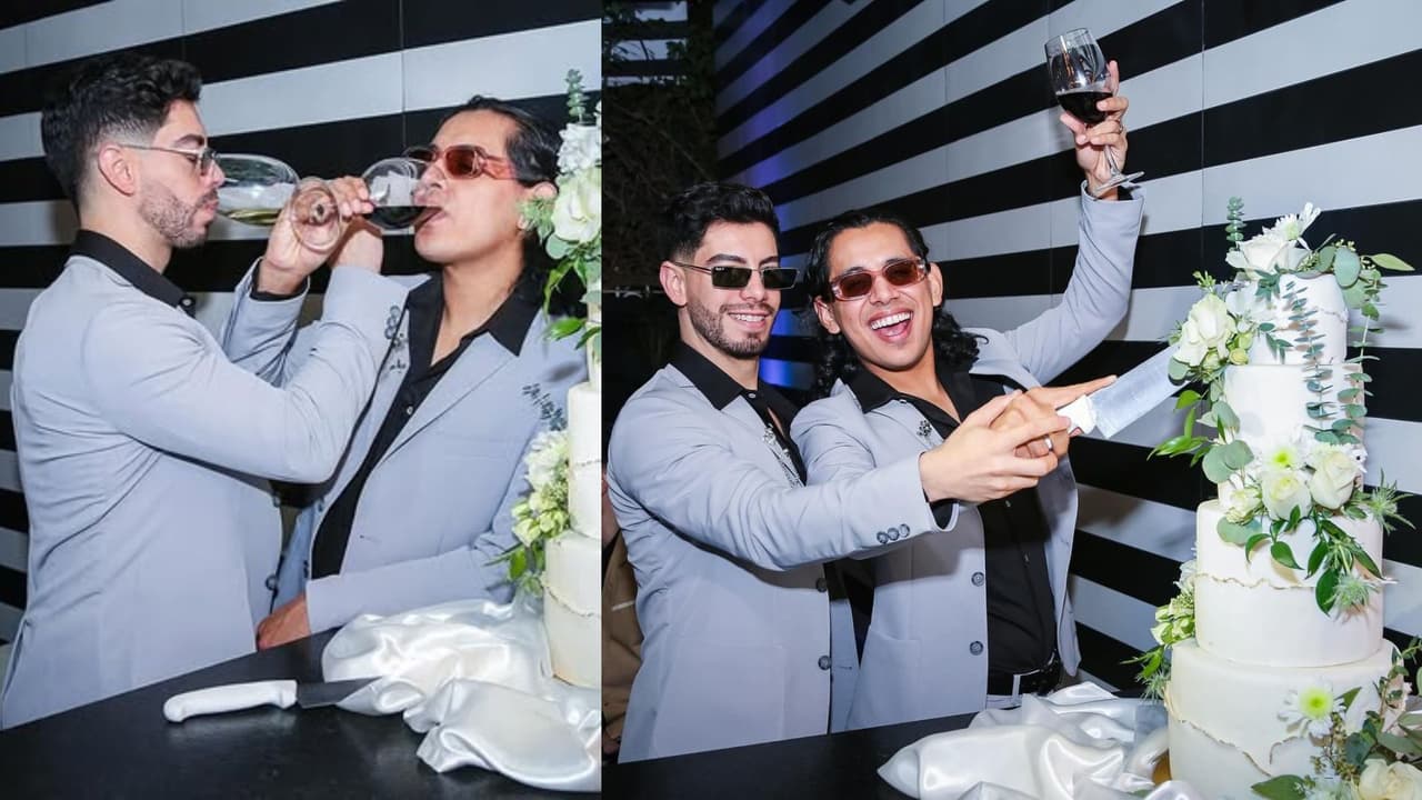 Jhonny Caz y Jonathan Bencomo celebraron ser esposos ante la ley.
